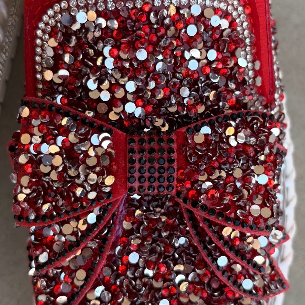 Red Sequin Women's Slip-On Shoes size 7 - Picture 6 of 6